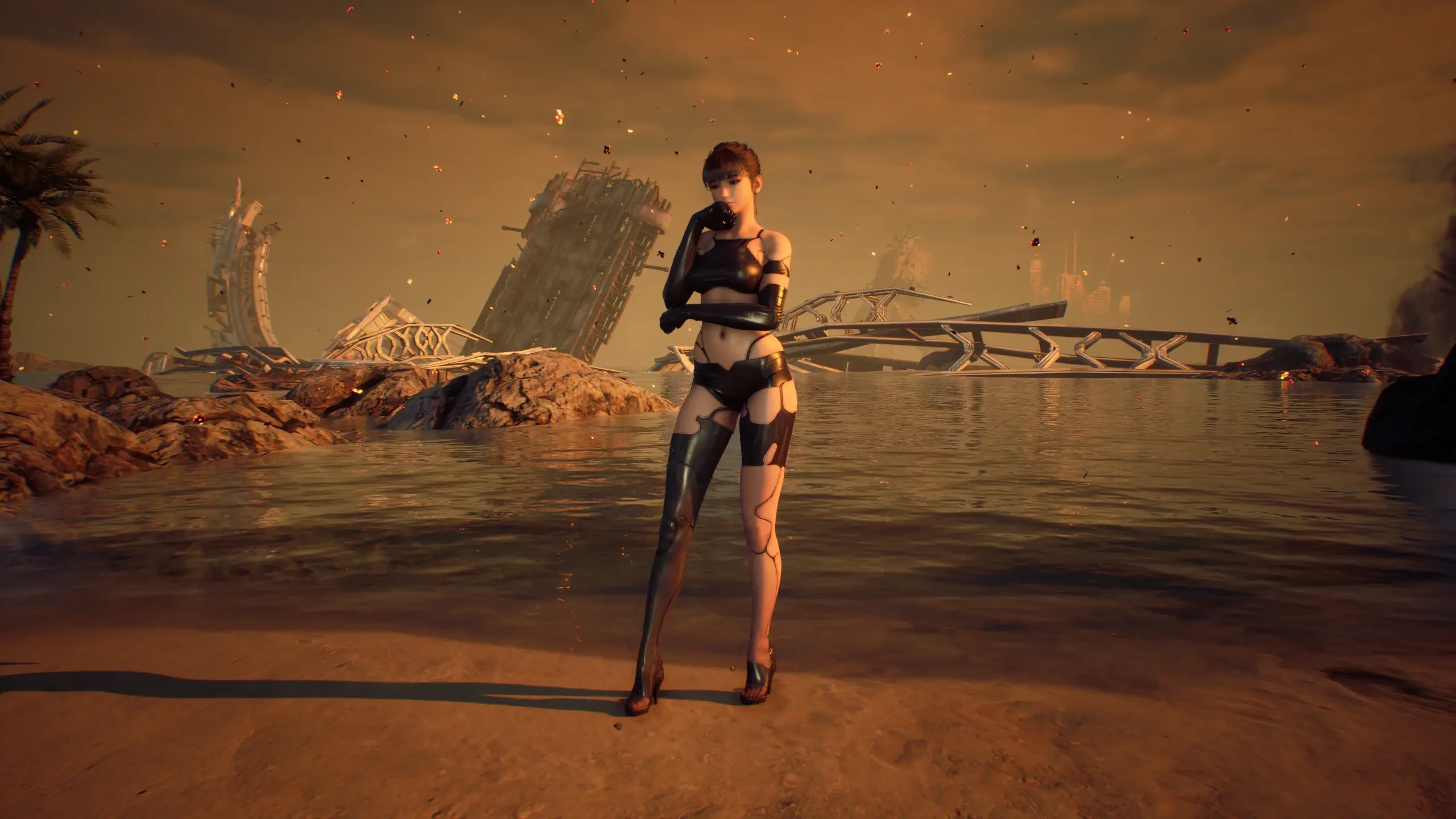 YoRHa A2 Outfit Waist Fix - Waist Exposed Mod 3
